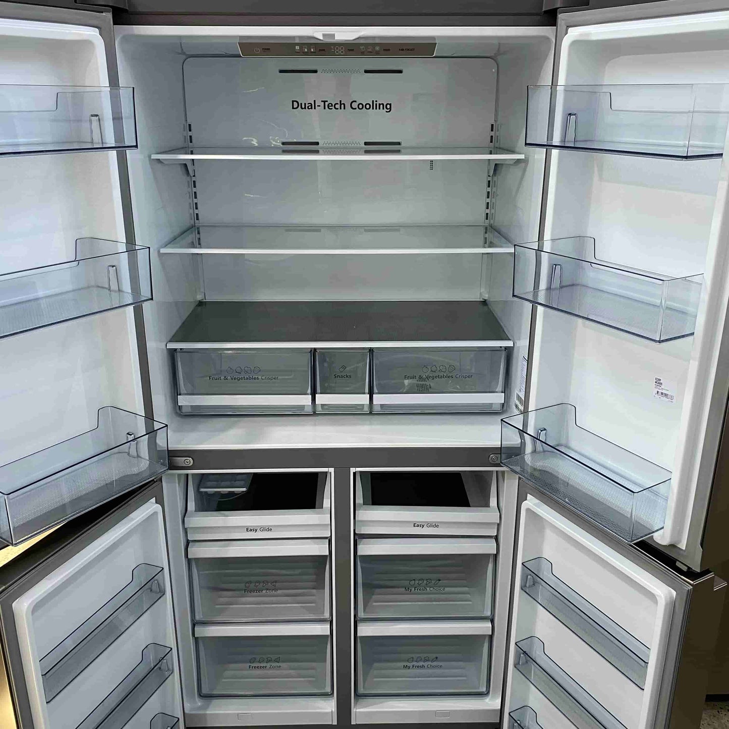 Hisense PureFlat 609 Litre French Door Refrigerator - Stainless Steel