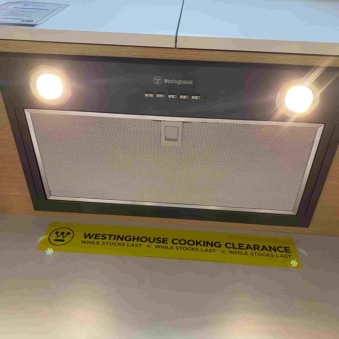 Westinghouse 52cm Integrated Rangehood Dark Stainless Steel