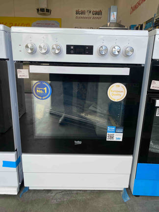 Beko 60cm Electric Upright Cooker - White