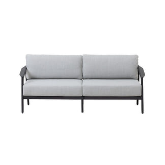 Isla 4 Piece Outdoor Lounge Setting - Light Grey/Black