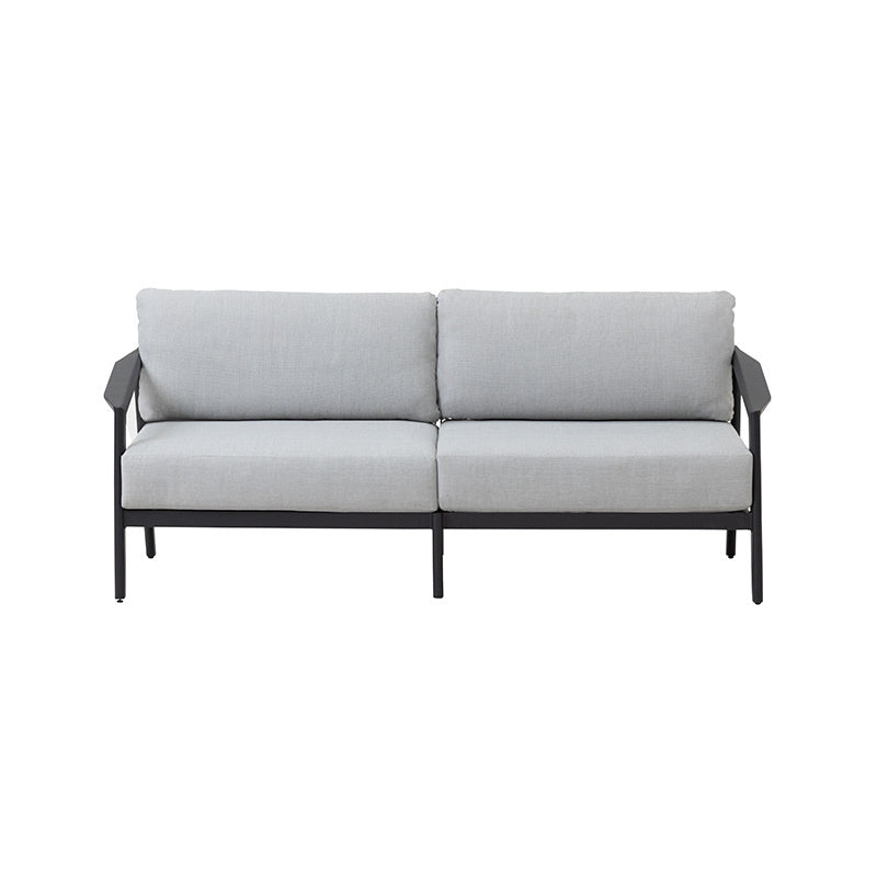 Isla 4 Piece Outdoor Lounge Setting - Light Grey/Black