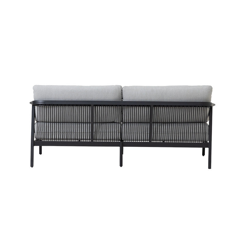 Isla 4 Piece Outdoor Lounge Setting - Light Grey/Black