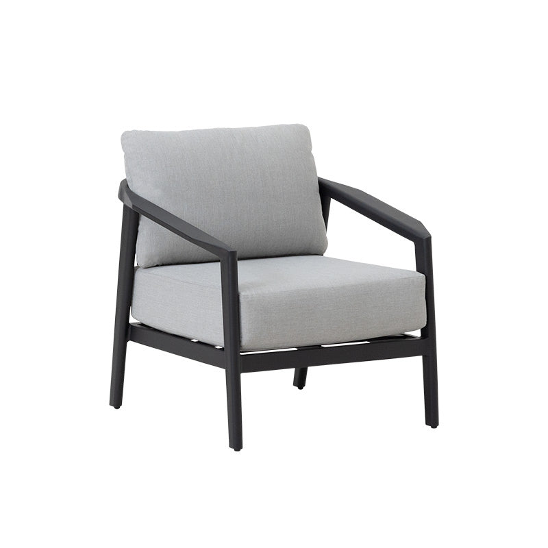 Isla 4 Piece Outdoor Lounge Setting - Light Grey/Black