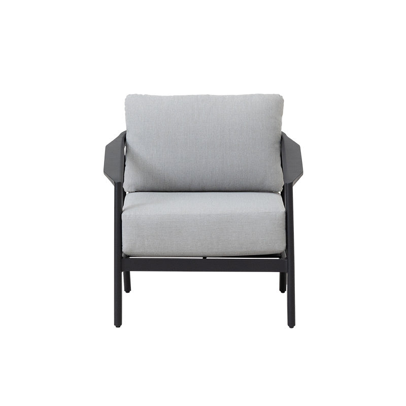 Isla 4 Piece Outdoor Lounge Setting - Light Grey/Black