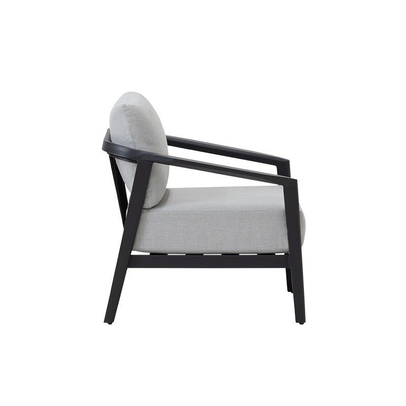 Isla 4 Piece Outdoor Lounge Setting - Light Grey/Black