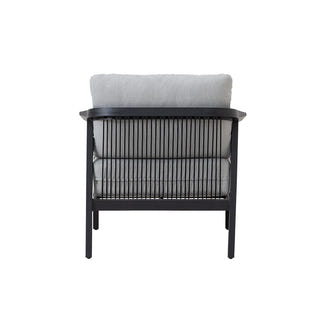 Isla 4 Piece Outdoor Lounge Setting - Light Grey/Black