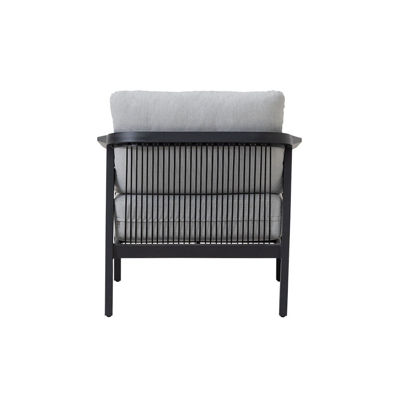 Isla 4 Piece Outdoor Lounge Setting - Light Grey/Black
