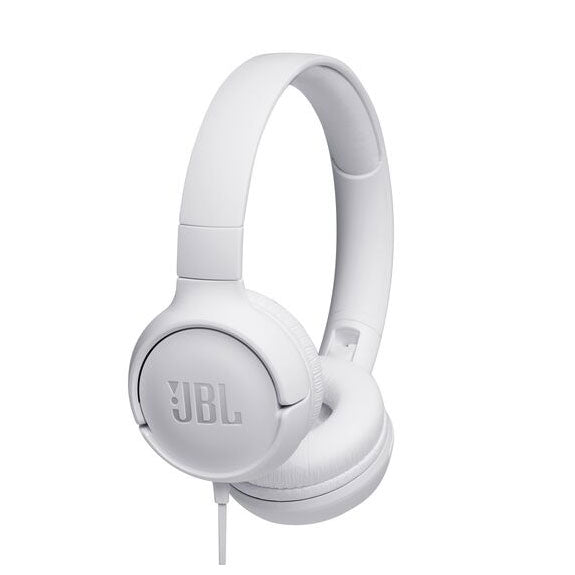 JBL Tune 500 Wired On Ear Headphones - White