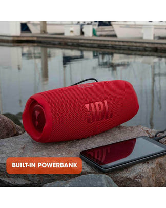 JBL Charge 5 Portable Bluetooth Speaker - Red