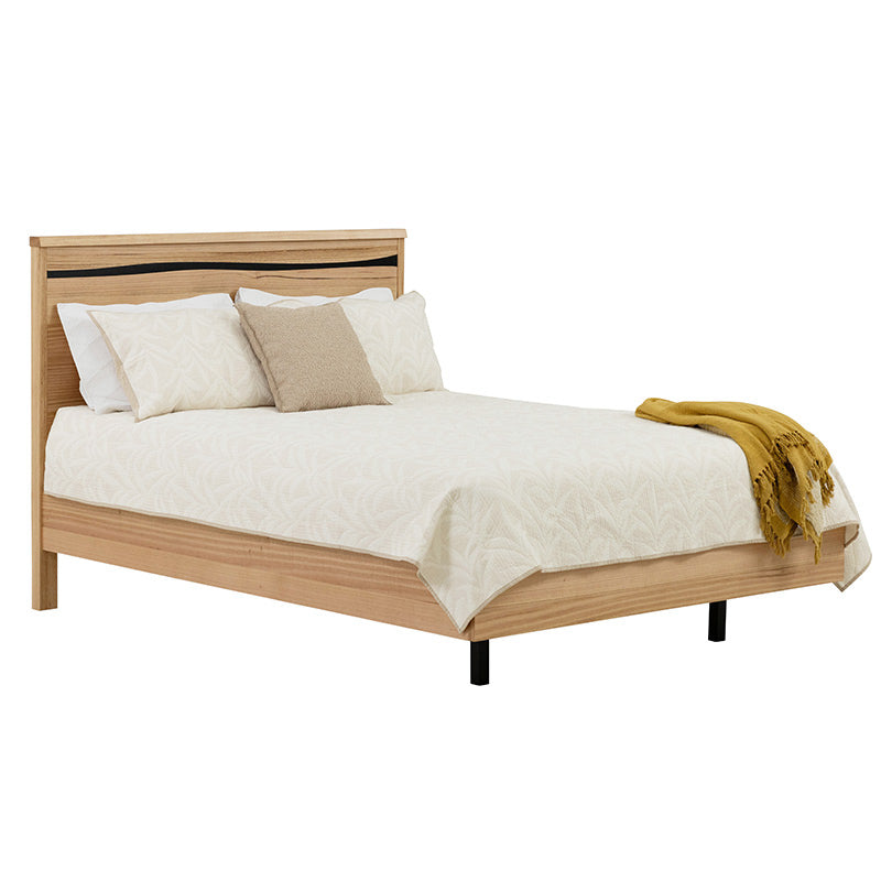 Kaitlyn Timber Queen Bed with Live Edge - Mountain Ash