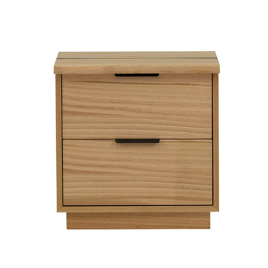 Kaitlyn 2 Drawer Bedside Table with Live Edge - Mountain Ash