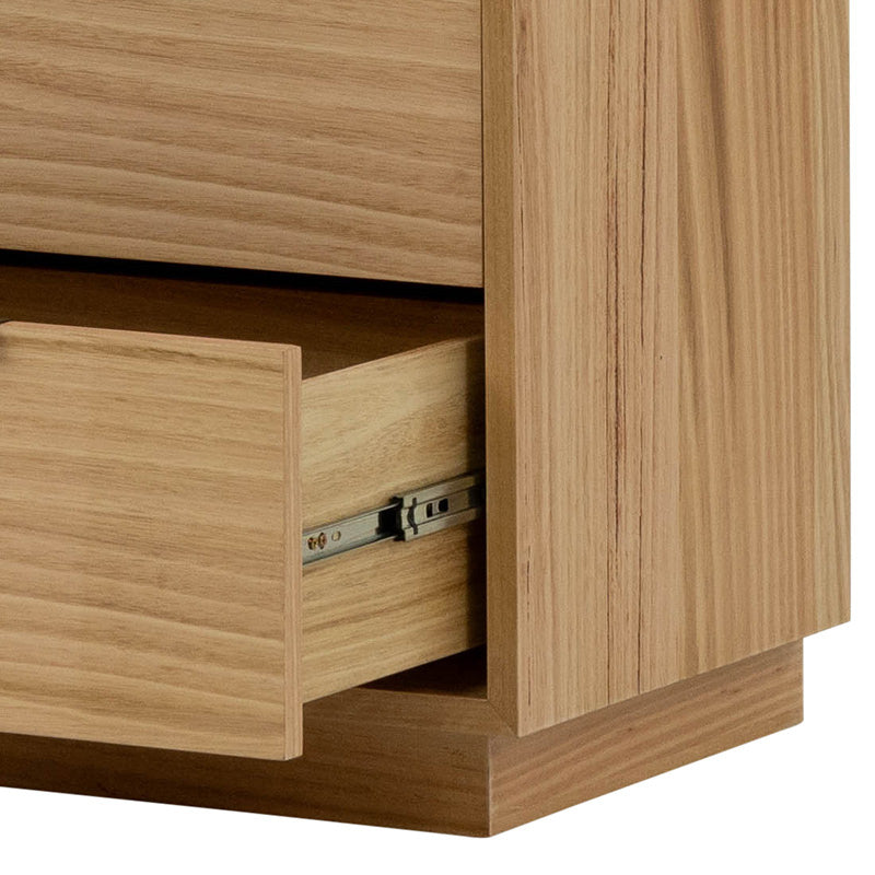 Kaitlyn 2 Drawer Bedside Table with Live Edge - Mountain Ash