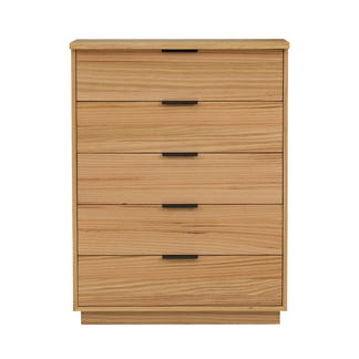 Kaitlyn 5 Drawer Tallboy with Live Edge - Mountain Ash