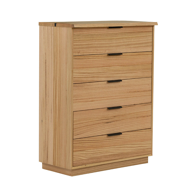 Kaitlyn 5 Drawer Tallboy with Live Edge - Mountain Ash