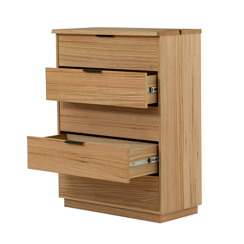 Kaitlyn 5 Drawer Tallboy with Live Edge - Mountain Ash