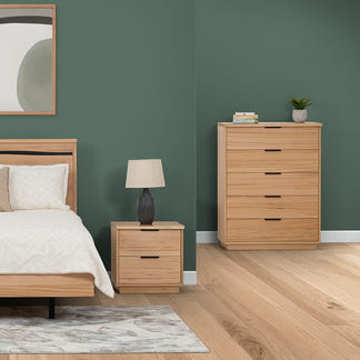 Kaitlyn 5 Drawer Tallboy with Live Edge - Mountain Ash