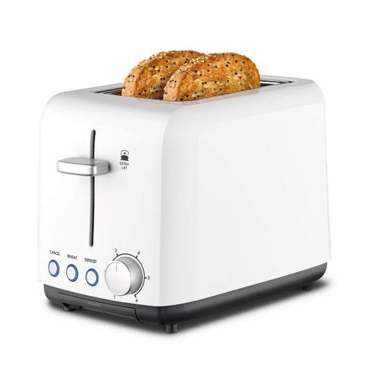 KAMBROOK TOASTER PERFECT FIT WIDE SLOT WHITE 2 SLICE