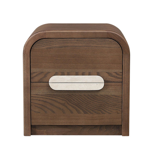 Karvia 2 Drawer Bedside Table - Walnut