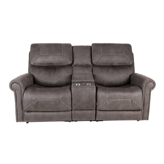 Theorem Kennington 2 Seater Lift & Recline Fabric Armchair - Gun Metal