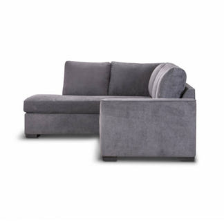 Kristie 3 Seater Fabric Sofa Bed with LHF Chaise - Dark Grey