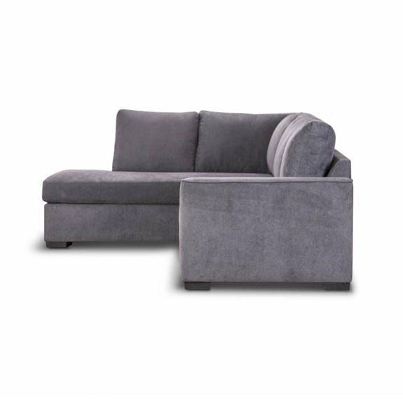Kristie 3 Seater Fabric Sofa Bed with LHF Chaise - Dark Grey