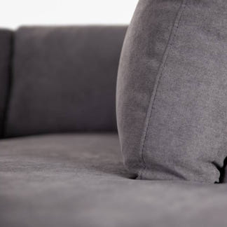 Kristie 3 Seater Fabric Sofa with RHF Chaise - Dark Grey