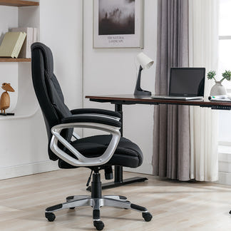 Legacy Gas Lift Gaming and Office Chair - Black/Silver