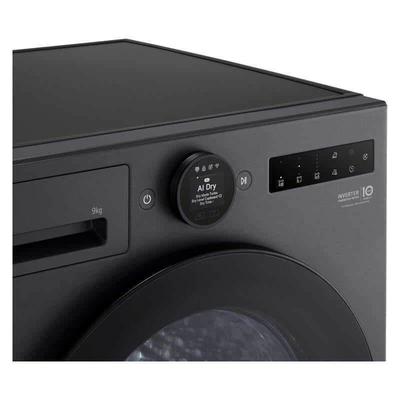 LG 9kg Series 9 AI Heat Pump Dryer - Matte Black