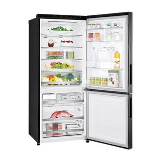 LG 420 Litre Bottom Mount Refrigerator - Matte Black
