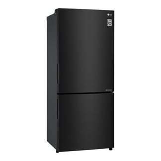 LG 420L Bottom Mount Fridge Freezer - Black Steel