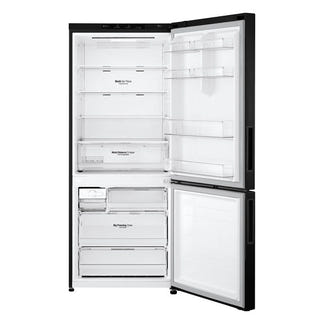 LG 420L Bottom Mount Fridge Freezer - Black Steel