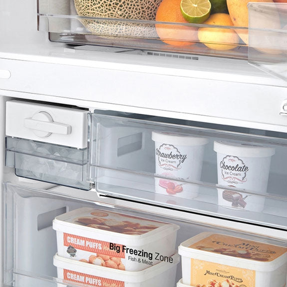 LG 420 Litre Bottom Mount Refrigerator -  White