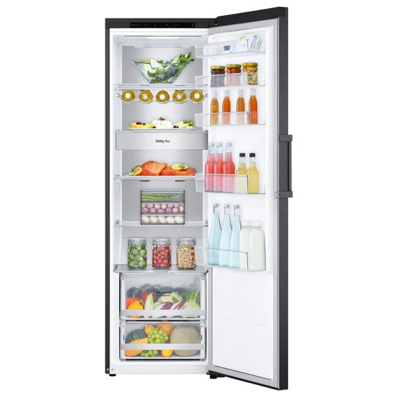 LG 386L One Door Vertical Fridge - Matt Black