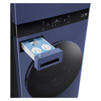 LG 19kg + 10kg Smart AI WashTower All-In-One Stacked Washer Dryer Combo - Navy Blue