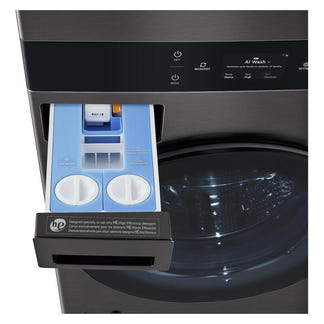LG 19kg + 10kg Smart AI WashTower All-In-One Stacked Washer Dryer Combo - Black