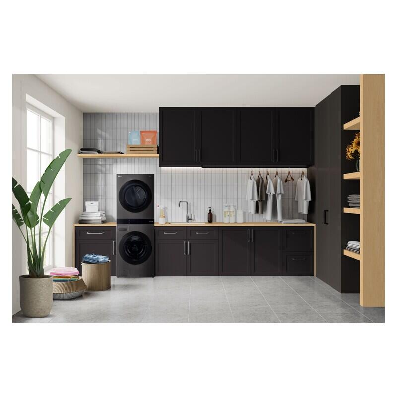 LG 19kg + 10kg Smart AI WashTower All-In-One Stacked Washer Dryer Combo - Black