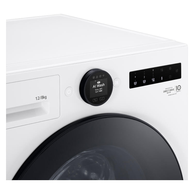 LG 12kg + 8kg AI Front Load Wash and Dry Combo - Series 10
