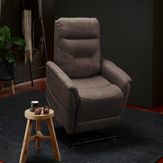 Theorem Ludlow Lift & Recline Fabric Armchair - Fudge