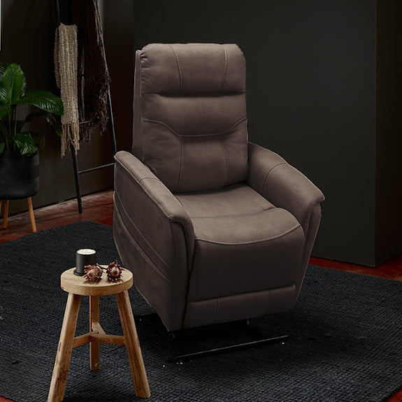 Theorem Ludlow Lift & Recline Fabric Armchair - Fudge