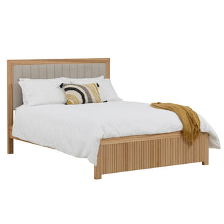 Madeline Timber Queen Bed - Mountain Ash/Grey