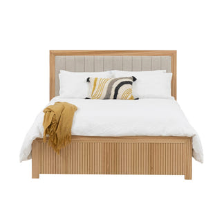 Madeline Timber Queen Bed - Mountain Ash/Grey