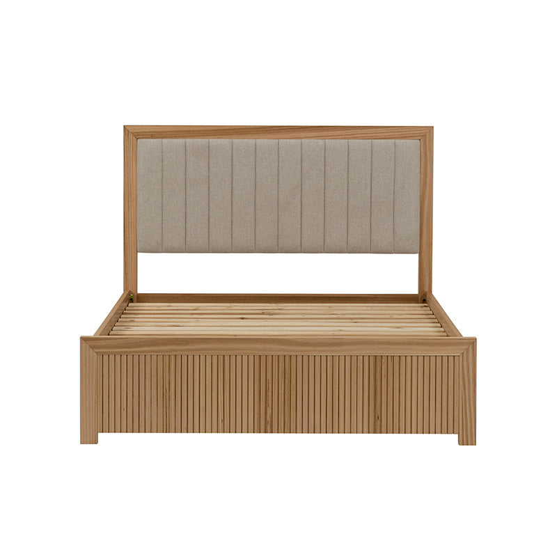 Madeline Timber Queen Bed - Mountain Ash/Grey