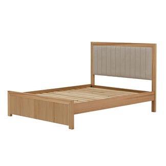 Madeline Timber Queen Bed - Mountain Ash/Grey