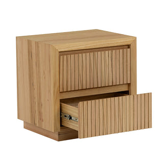 Madeline 2 Drawer Bedside Table - Mountain Ash Natural