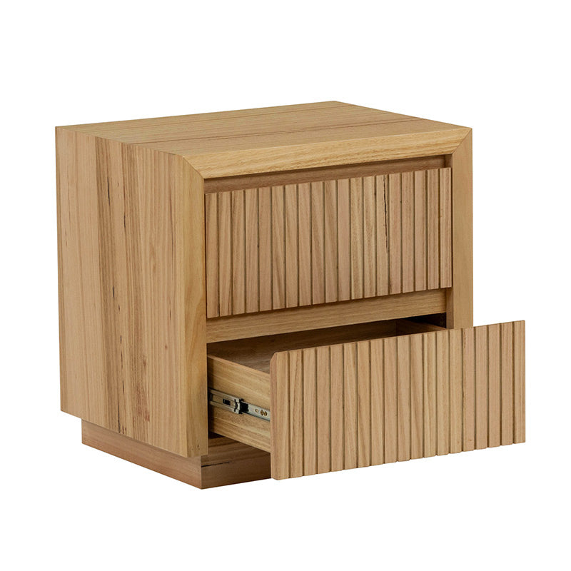 Madeline 2 Drawer Bedside Table - Mountain Ash Natural