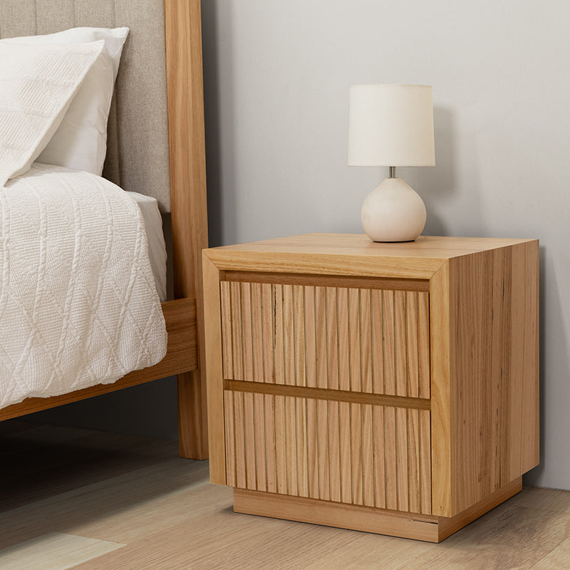 Madeline 2 Drawer Bedside Table - Mountain Ash Natural