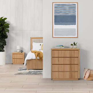 Madeline 4 Drawer Tallboy - Mountain Ash Natural