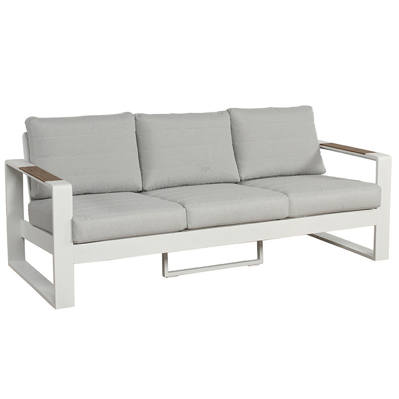 Maderia 5 Piece Outdoor Lounge/Dining Set - White/Light Grey