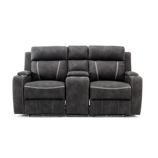 Magic 2+1+1 Electric Fabric Recliner Suite - Charcoal
