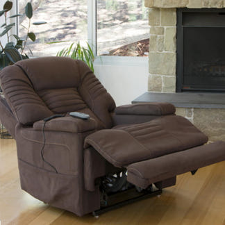 Theorem Marcos Lift & Recline Fabric Armchair - Fudge